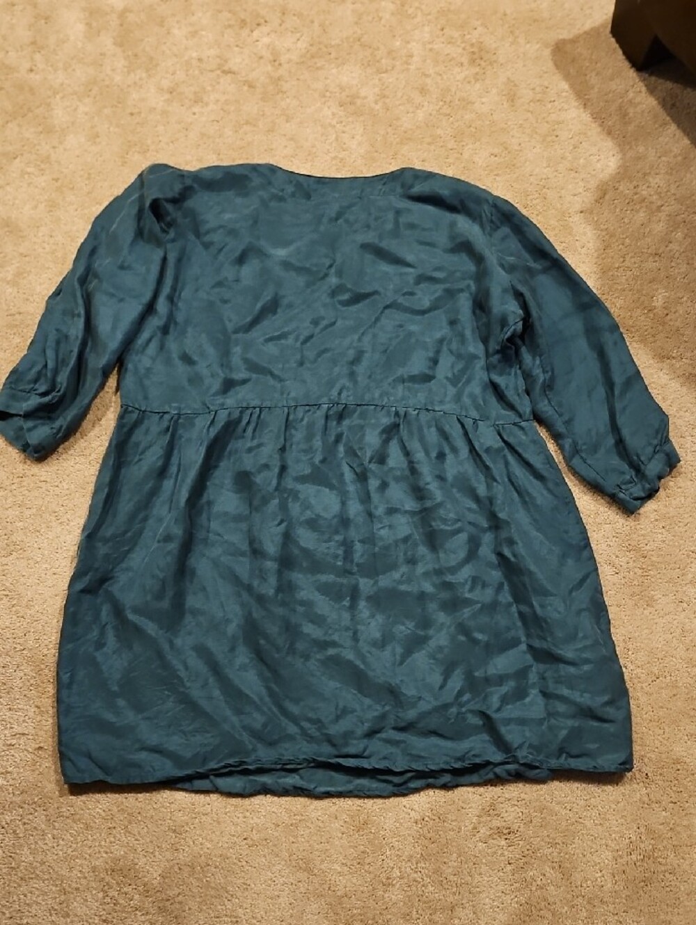 Zoe Georgiou Teal Tunic Top with Scoop Neck for Women - Picture 11 of 14